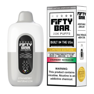 Fifty Bar 20K Strawberry Watermelon Bubblegum disposable vape